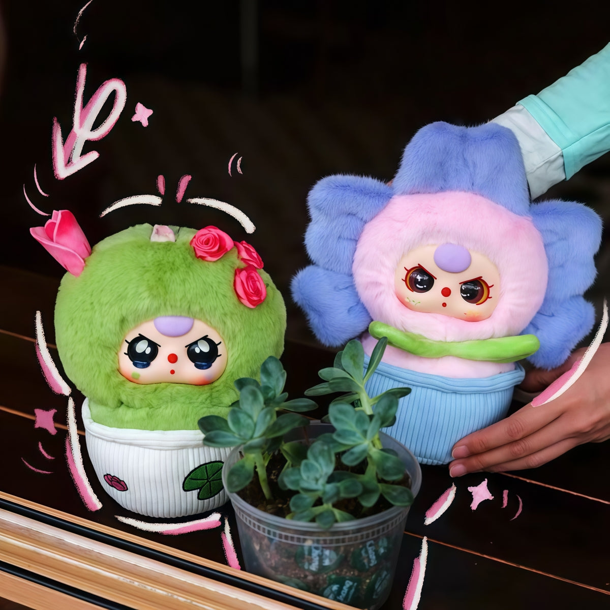 baby three一鉢の小花