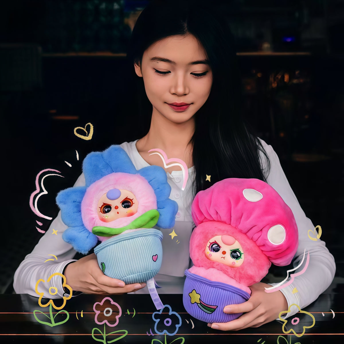 baby three一鉢の小花