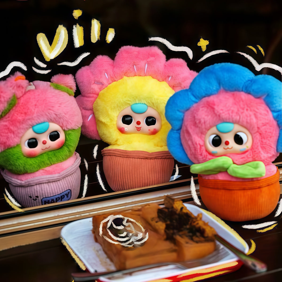 baby three一鉢の小花